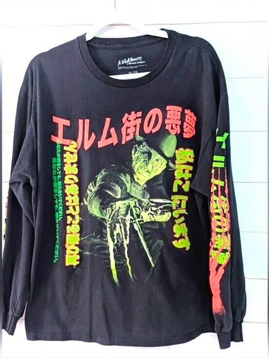 horror movie Other - RARE  Freddy Krueger Classic Horror Movie Graphic Long Sleeve Tee Size XL